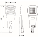 SLV LED Mastleuchte STREET A MIDI, 120W, 3000K, 18000lm, IP66, grau