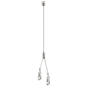 Abhängeset für LED Deckenleuchte BATTEN INDUSTRY C+P, 200cm, Stahlseil, silber