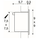 Einbauleuchte FRAME BASIC LED, Geh�use silbergrau, LED warmwei�