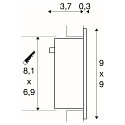 SLV Einbauleuchte FRAME CURVE LED silbergrau, LED warmwei�