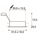 SLV Deckeneinbaustrahler NEW TRIA ES111 2 SQUARE, 2xGU10, 230V, inkl. Clipfedern, alu geb�rstet