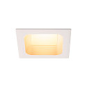 VERLUX, Recessed luminaire, LED, 3000K, matt white, 13,5x13,5 cm, 20W