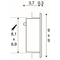 SLV Einbauleuchte FRAME CURVE LED wei�, LED warmwei�