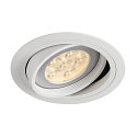 SLV Deckeneinbaustrahler NEW TRIA ES111 1, GU10, 230V, rund, inkl. Blattfedern, wei�