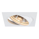 Deckeneinbaustrahler NEW TRIA ES111 1, GU10, 230V, eckig, inkl. Blattfedern, wei�