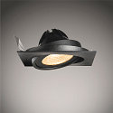 SLV Deckeneinbaustrahler NEW TRIA ES111 1, GU10, 230V, eckig, inkl. Blattfedern, schwarz