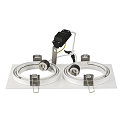SLV Deckeneinbaustrahler NEW TRIA ES111 2 SQUARE, 2xGU10, 230V, inkl. Clipfedern, wei�