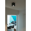 SLV LED Deckenaufbauleuchte TRILEDO SQUARE, 6.2W 3000K 90�, inkl. Treiber, Schwarz matt