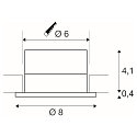 SLV Outdoor LED Einbau-Downlight PATTA-I ROUND, IP65, 11W 3000K 910lm 38�, dimmbar, inkl. Treiber, wei�