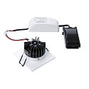 SLV Outdoor LED Einbau-Downlight PATTA-I SQUARE, IP65, 12W 3000K 910lm 38�, dimmbar, inkl. Treiber, wei�