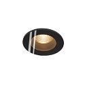 Outdoor LED Einbau-Downlight PATTA-F ROUND, r�ckversetzt, IP65 IK02, dimmbar, inkl. Treiber, 12W 3000K 745lm 38�, schwarz