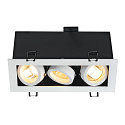SLV Deckeneinbaustrahler KADUX 3 GU10 Downlight, 3xGU10, 230V, Clipfedern, wei�