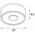 SLV LED Decken-Aufbauleuchte OCCULDAS 23, indirekt, IP20, 700mA, 24W 3000K 1500lm 120�, inkl. Treiber, dimmbar, wei�