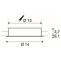 SLV LED Recessed luminaire OCCULDAS 14 LED, white, 15W, 3000K
