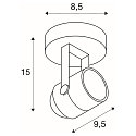 SLV Decken-/Wandspot SPOT 79 230V silber-grau