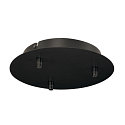 Ceiling canopy FITU 3, round, incl. strain relief, black