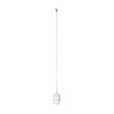 Pendant luminaire FENDA E27 Pendant cable with open cable, canopy excl., shade excl., white