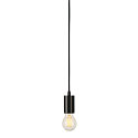 SLV Pendelleuchte FITU PD, E27, L�nge 9.1cm, Pendel 500cm, mit offenem Kabelende, Schwarz