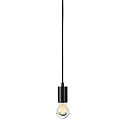 SLV Pendelleuchte FITU PD, E27, L�nge 9.1cm, Pendel 500cm, mit offenem Kabelende, Schwarz