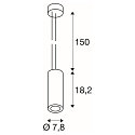 SLV LED Pendelleuchte SUPROS 78 LED, rund, 9W, 60�, 3000K, wei�