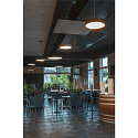 SLV LED Decken-/Pendelleuchte MEDO 90, 119W 3000K 11000lm 120�, dimmbar 1-10V, silbergrau