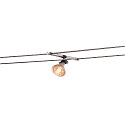 Lampenhalter COSMIC QR-C51 f�r TENSEO 12V Niedervolt-Seilsystem, 2er-Set, GX5.3 max. 35W, schwenkbar, Chrom