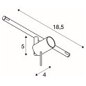 SLV Seilleuchte SYROS QR-C51 f�r TENSEO 12V Niedervolt-Seilsystem, drehbar, schwenkbar, Chrom