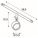 SLV Seilleuchte SALUNA QR-C51 f�r TENSEO 12V Niedervolt-Seilsystem, drehbar, schwenkbar, Schwarz