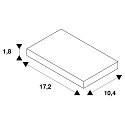 SLV T-Verbinder f�r 1-Phasen HV-Stromschiene, Aufbauversion, Erde links, Wei�