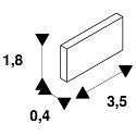 Endkappen f�r 1-Phasen HV-Stromschiene, Aufbauversion, 2 St�ck, Wei�