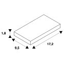 SLV X-coupler for 1-Phase High Voltage track, mounted version, silver grey