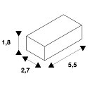 SLV Endkappen f�r 1-Phasen HV-Stromschiene,Einbauversion, wei�, 2 Stk.