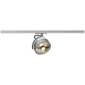 SLV 1-Phasen Strahler KALU TRACK QPAR111, GU10 max. 75W, inkl. 1-Phasen-SLV-Adapter, silbergrau