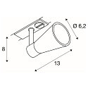 SLV 1-Phasen Strahler AVO TRACK, GU10 QPAR51 max. 50W, inkl. Adapter, Silbergrau