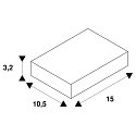  L-Verbinder f�r 3-Phasen HV-Schiene, Erde au�en, Eckverbinder 1, silbergrau