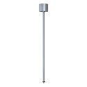 EUTRAC Pendant rod 0,6 m fixed for 3-Phase High voltage Track, silver grey