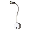SLV Premium-LED Display lamp DIO FLEX PLATE, with flex arm and switch, 1.9W 45�, 3000K 70lm, chrome