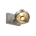 SLV Wand- und Deckenleuchte KALU CW SINGLE QPAR111, 1x GU10 max. 75W, kardanisch, alu geb�rstet