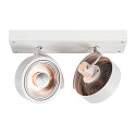 SLV Wand- und Deckenleuchte KALU CW DOUBLE QPAR111, 2x GU10 max. 75W, kardanisch, wei�