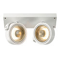 SLV Wand- und Deckenleuchte KALU CW DOUBLE QPAR111, 2x GU10 max. 75W, kardanisch, wei�