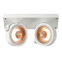 SLV Wand- und Deckenleuchte KALU CW DOUBLE QPAR111, 2x GU10 max. 75W, kardanisch, wei�