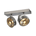 Wand- und Deckenleuchte KALU CW DOUBLE QPAR111, 2x GU10 max. 75W, kardanisch, alu geb�rstet