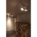 SLV Wand- und Deckenleuchte KALU CW DOUBLE QPAR111, 2x GU10 max. 75W, kardanisch, alu geb�rstet