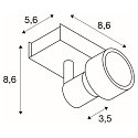 SLV Wandleuchte PURI 1 Deckenleuchte, GU10, mit Dekoring, wei�