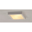 SLV Plaster Ceiling luminaire GL 104 E27, rectangular, white plaster