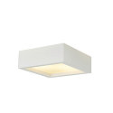 SLV Plaster Ceiling luminaire GL 104 E27, rectangular, white plaster