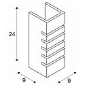 SLV Gips-Wandleuchte GL 100 SLOT wei�