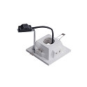 SLV Gips-Einbauleuchte PLASTRA Downlight, GU10, eckig, wei�