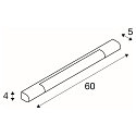 SLV LED Wandleuchte TRUKKO 60cm, chrom/wei�, 8W, SMD LED, 3000K, IP44