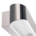 SLV Wandleuchte ASSO LED 300, oval, 2x5W LED, 3000K, alu geb�rstet/wei�